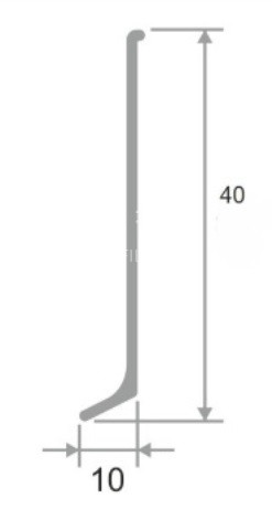 Алюминиевый плинтус напольный 40 мм Евротрим L-40 7910.05 черный 2,7 м Алюминиевый плинтус напольный 40 мм Евротрим L-40 7910.05 черный 2,7 м