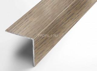 Алюминиевый уголок 40х40 мм равнополочный Л Беленый дуб 2,7 м (упаковка 10 штук)