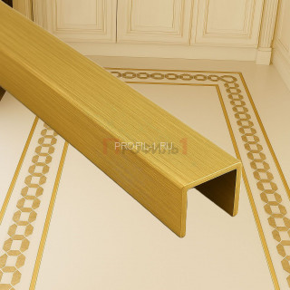 Латунный П-образный профиль ЛП-10х20х10 шлифованный 2,7 м