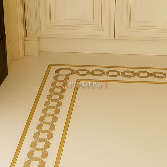 Латунный П-образный профиль ЛП-10х20х10 шлифованный 2,7 м