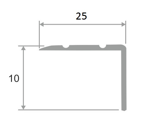 Порог угловой 25х10 мм (LSW10) с насечками Cezar LSW10 L латунь полированная 2,7 м Порог угловой 25х10 мм (LSW10) с насечками Cezar LSW10 L латунь полированная 2,7 м