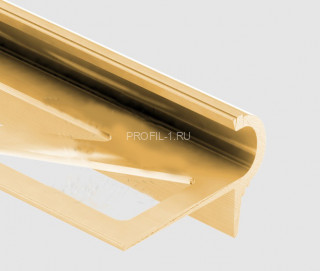 Профиль F-образный для ступени (LPSP) Cezar PVL50 LN латунь натуральная 2,0м