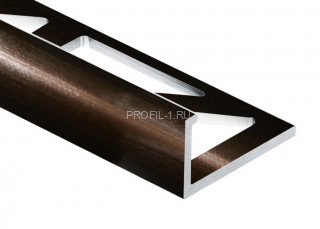 Профиль L-образный алюминий 8 мм PV01-07 бронза блестящая 2,7 м