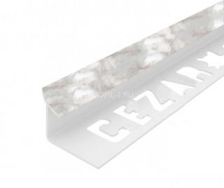 Внутренний угол ПВХ закладной для плитки 10 мм Cezar 228 Ледяной мрамор 2,5 м (10 штук) Внутренний угол ПВХ закладной для плитки 10 мм Cezar 228 Ледяной мрамор 2,5 м (10 штук)