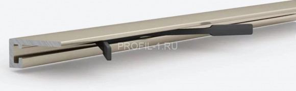 Алюминиевый микроплинтус Laconistiq micro 11 светлое золото 2м