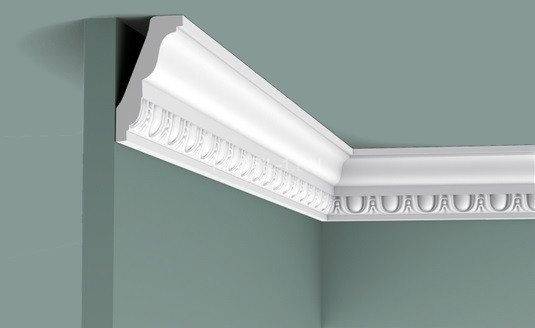 Потолочный плинтус Orac Decor Purotouch C212 белый полиуретан 75х45 мм 2м