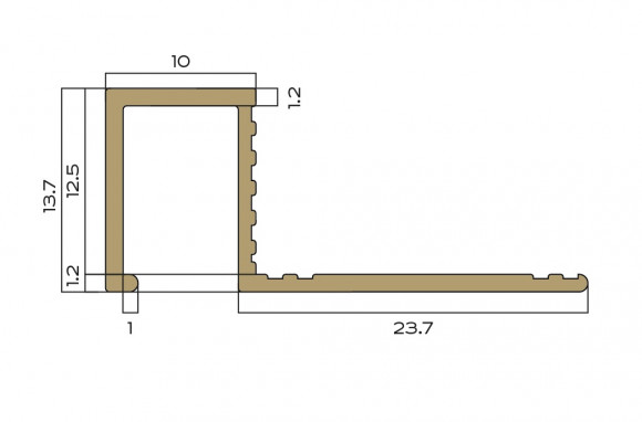 П-профиль закладной 10х12.5 мм латунный NEEXY PVL32-03 BAO брашированный 2.7м П-профиль закладной 10х12.5 мм латунный NEEXY PVL32-03 BAO брашированный 2.7м