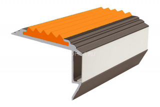 Алюминиевый порог угловой противоскользящий с подсветкой 26х45 мм АУ-45-LED-Анод коньяк-оранжевый 2,0 м Алюминиевый порог угловой противоскользящий с подсветкой 26х45 мм АУ-45-LED-Анод коньяк-оранжевый 2,0 м