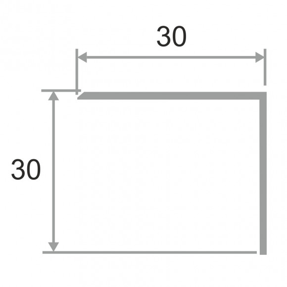 Латунный уголок 30х30 мм ЛПН-30х30 браш 2.7 м