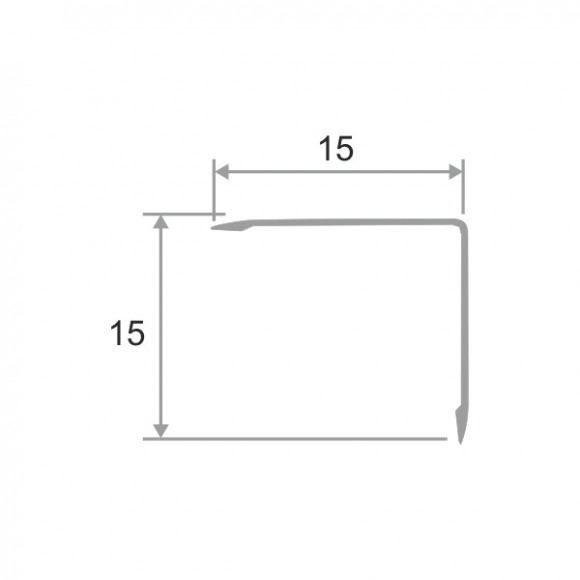 Алюминиевый уголок 15х15 мм ПН-15х15 золото матовое гравировка 2.7 м Алюминиевый уголок 15х15 мм ПН-15х15 золото матовое гравировка 2.7 м