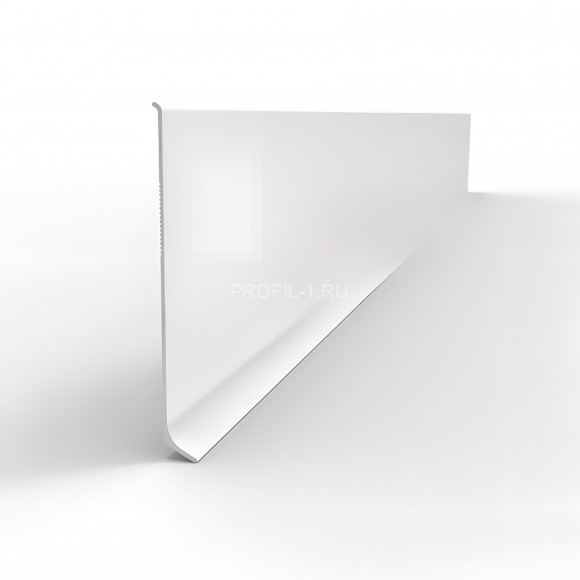 Алюминиевый напольный плинтус 100 мм Диал ПЛ-100 0035 белый муар RAL 9016 3 м