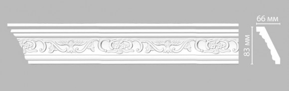 Плинтус потолочный гибкий FLEXIBLE 83х66х2400 мм Decomaster 95036 FL из полиуретана белый под покраску Плинтус потолочный гибкий FLEXIBLE 83х66х2400 мм Decomaster 95036 FL из полиуретана белый под покраску