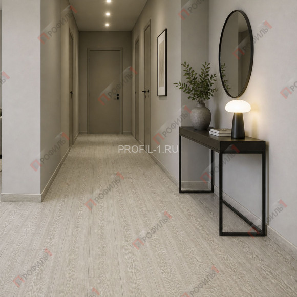 Плинтус напольный Comfort Classic 80 ПВХ Дуб серый 406 под дерево