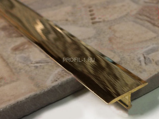 Т-профиль латунь 10 мм ЛПТ-10 полированный 2,7 м