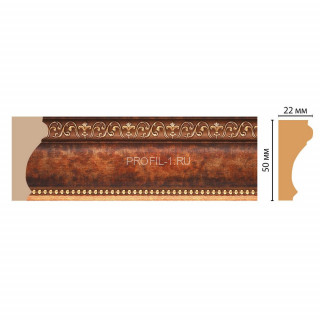 Молдинг DECOMASTER 151-767 (50x22x2400) цвет Красное дерево с золотом Молдинг DECOMASTER 151-767 (50x22x2400) цвет Красное дерево с золотом