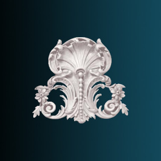 Декоративный орнамент Перфект G2080 белый 305х267х25 мм