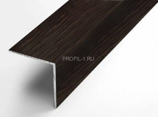 Алюминиевый уголок 40х40 мм равнополочный Л Венге 2,7 м (упаковка 10 штук)