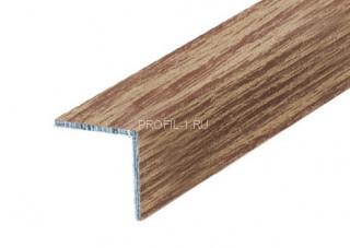 Алюминиевый уголок 15х15 мм равнополочный Л Светлый дуб 2,7 м (упаковка 10 штук)