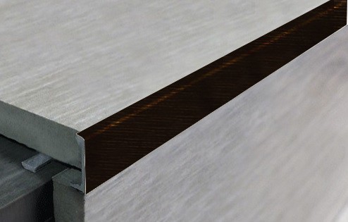 Профиль L-образный алюминиевый 10 мм ПО-Г10 черный глянец браш 2,7 м