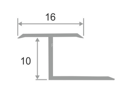 Алюминиевый профиль Т-образный 16 мм закладной Т-16 КД Дуб арктик 2,7 м (упаковка 10 штук)