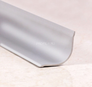 Алюминиевый уголок внутренний округлый 20х20 мм ПВ-20х20 серебро глянец 2,7 м