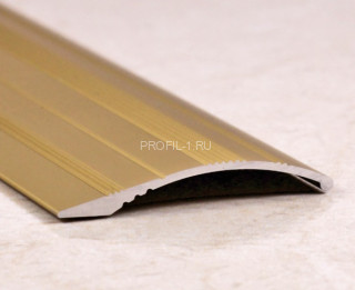 Разноуровневый порог алюминиевый с рифлением 39 мм ПО-39х6 золото матовое 2,7 м Разноуровневый порог алюминиевый с рифлением 39 мм ПО-39х6 золото матовое 2,7 м