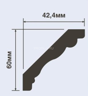 Потолочный плинтус HiWood A1060 белый 42,4х42,4 мм 200 см Потолочный плинтус HiWood A1060 белый 42,4х42,4 мм 200 см