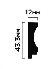 Финишный молдинг для панелей 12х43 мм HiWood LF138A NP белый 2,7 м Финишный молдинг для панелей 12х43 мм HiWood LF138A NP белый 2,7 м