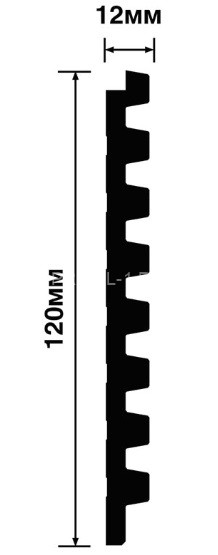 Стеновая панель Hiwood LV129 BR417N под дерево 120х12 мм 2,7 м