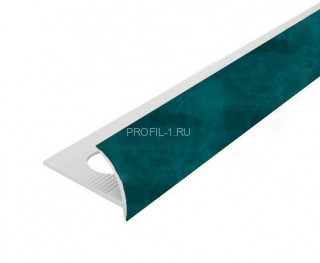 С-профиль ПВХ для плитки 12 мм Cezar 207 Светло-зеленый мрамор 2,5 м (10 штук)