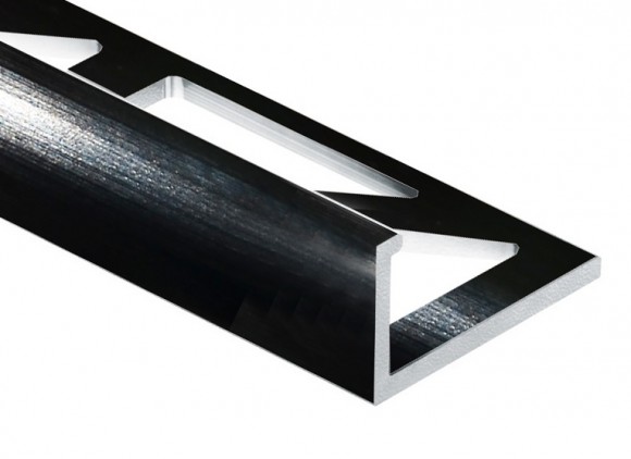Профиль L-образный алюминий 8 мм PV01-19 черный блестящий 2,7 м
