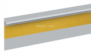 Плинтус ребристый для ковролина Cezar 119 серебро матовое 2,5 м Плинтус ребристый для ковролина Cezar 119 серебро матовое 2,5 м