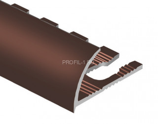 Профиль для плитки С-образный алюминий гибкий 8 мм PV19-10 коричневый матовый 2,7 м Профиль для плитки С-образный алюминий гибкий 8 мм PV19-10 коричневый матовый 2,7 м