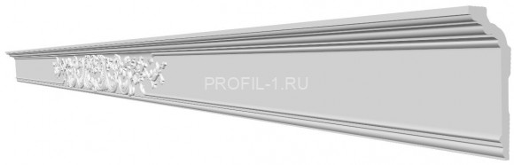 Потолочный плинтус Glanzepol GP-110 белый полистирол 102х41 мм 2 м
