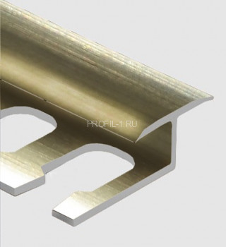 Профиль Т-образный гибкий 16 мм алюминий PV42-13 песок блестящий 2,7 м Профиль Т-образный гибкий 16 мм алюминий PV42-13 песок блестящий 2,7 м
