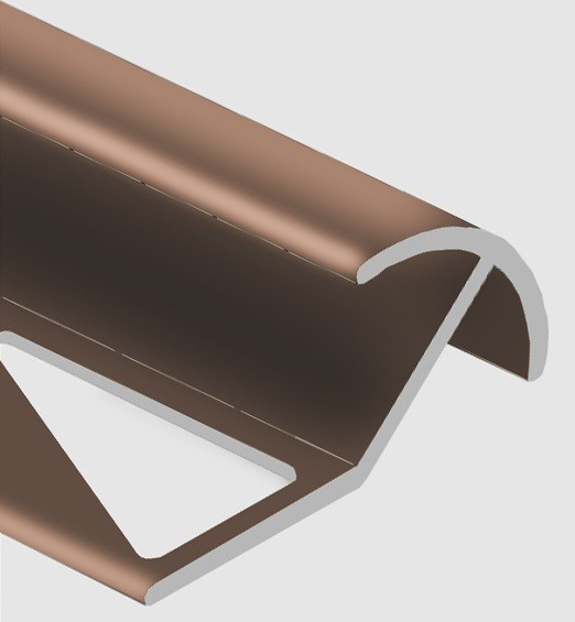 Профиль под плитку для наружных углов 10 мм алюминий PV70-07 бронза блестящая 2,7 м