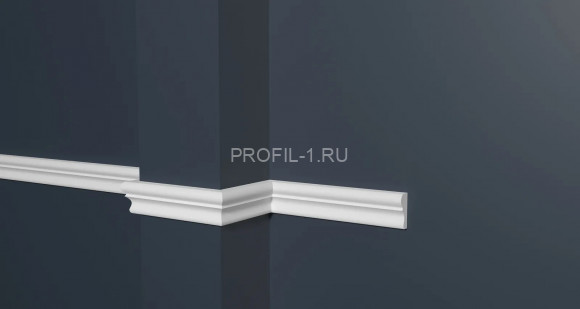 Молдинг Decor-Dizayn DD602 полистирол белый, под покраску 19х8х2000 мм