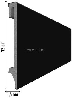 Напольный плинтус 120 мм VOX Espumo ESP-506 черный 2.4 м Напольный плинтус 120 мм VOX Espumo ESP-506 черный 2.4 м