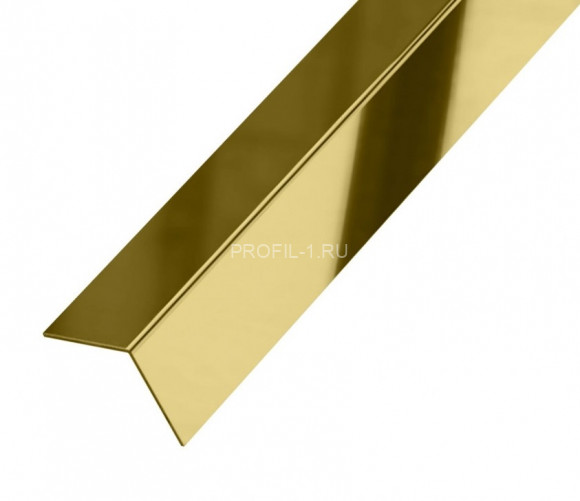 Декоративный уголок 20х20 мм из нержавеющей стали SS 304 FSAP002-20-GP S.S.304 золото полированное 3 м