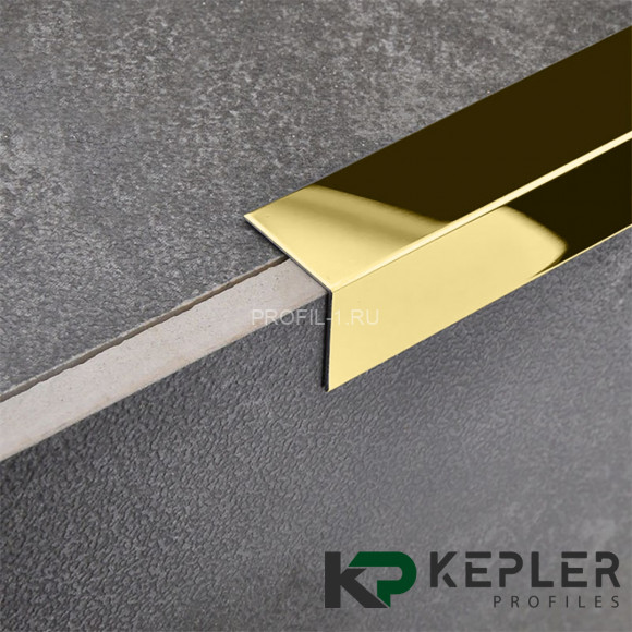Декоративный уголок 20х20 мм из нержавеющей стали SS 304 FSAP002-20-GP S.S.304 золото полированное 3 м