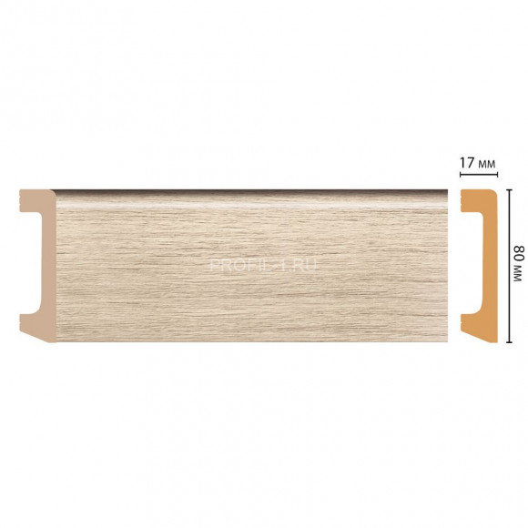 Плинтус напольный DECOMASTER D235-72/20 ДМ (80x17x2400) цвет Ясень