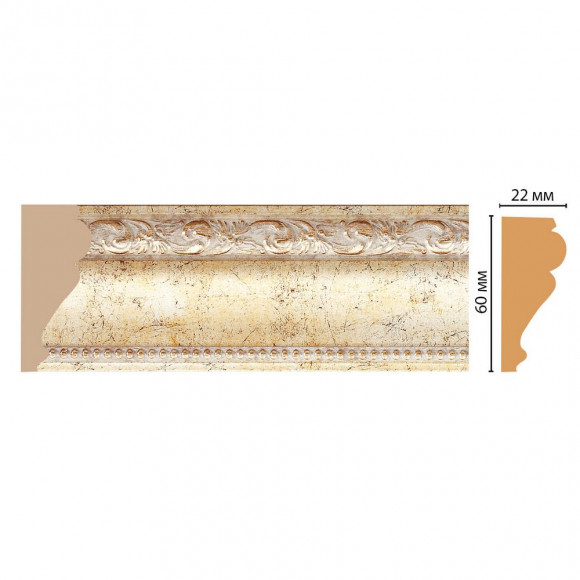 Молдинг DECOMASTER 161-553 (60x22x2400) цвет Шампань антик Молдинг DECOMASTER 161-553 (60x22x2400) цвет Шампань антик