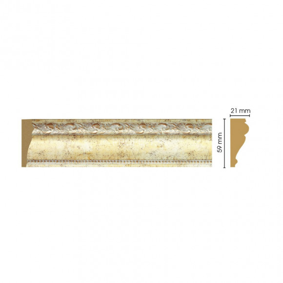 Молдинг DECOMASTER 161-553 (60x22x2400) цвет Шампань антик Молдинг DECOMASTER 161-553 (60x22x2400) цвет Шампань антик