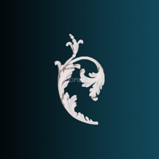 Декоративный орнамент Перфект G2358L левый белый 305х152х20 мм