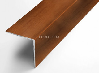 Алюминиевый уголок 40х40 мм равнополочный Л Вишня 2,7 м (упаковка 10 штук)