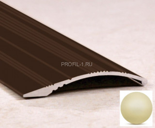 Разноуровневый порог алюминиевый с рифлением 39 мм ПО-39х6 бронза матовая 2,7 м Разноуровневый порог алюминиевый с рифлением 39 мм ПО-39х6 бронза матовая 2,7 м