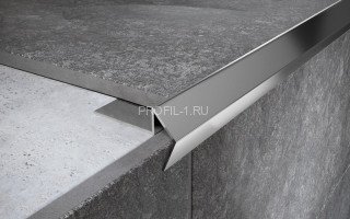 Профиль из нержавеющей стали наружный закладной окантовочный 12 мм FX 12 P полированная сталь 270 см Профиль из нержавеющей стали наружный закладной окантовочный 12 мм FX 12 P полированная сталь 270 см