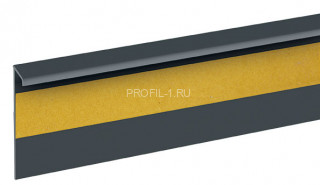 Плинтус ребристый для ковролина Cezar 123 графит 2,5 м Плинтус ребристый для ковролина Cezar 123 графит 2,5 м