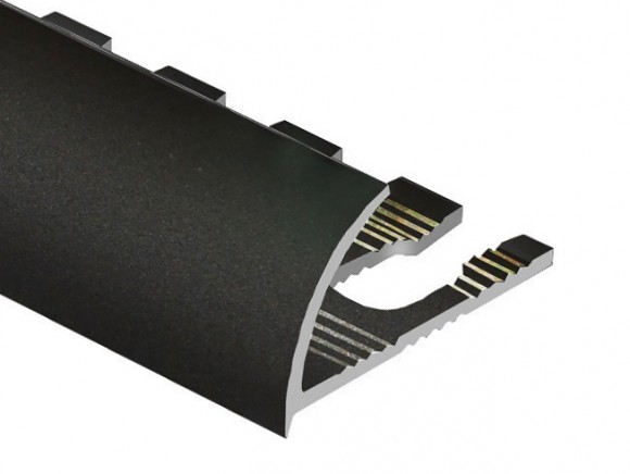 Профиль для плитки С-образный алюминий гибкий 8 мм PV19-18 черный матовый 2,7 м