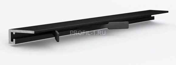 Алюминиевый микроплинтус Laconistiq micro 15 черный муар 2.45м